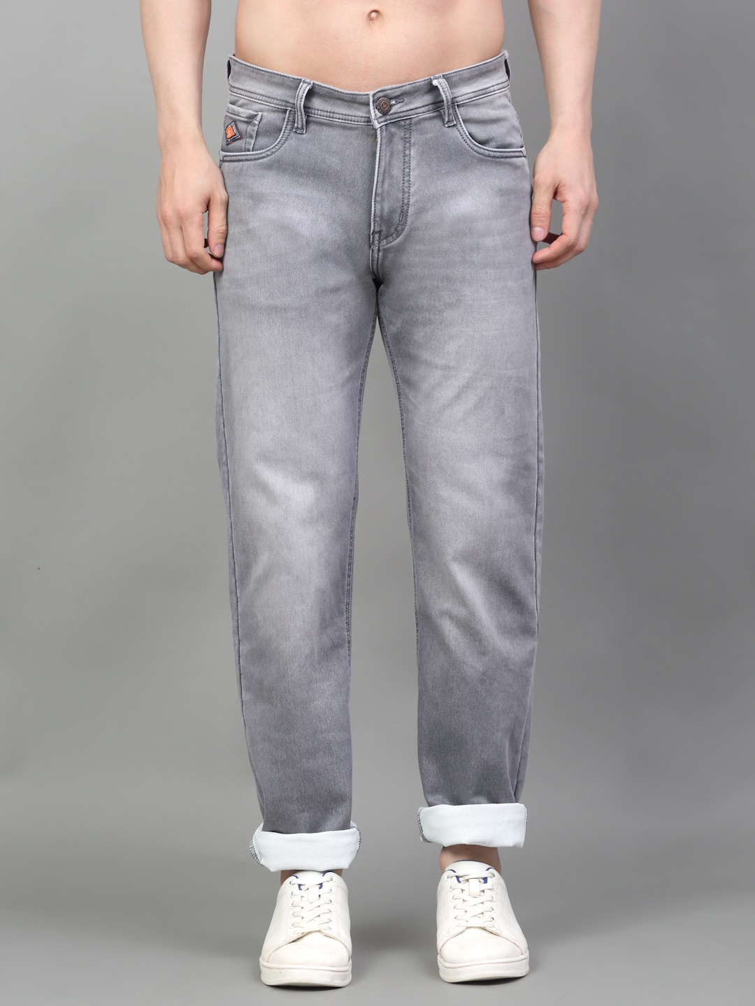

LOUIS STITCH Men Relaxed Fit Heavy Fade Stretchable Jeans, Grey