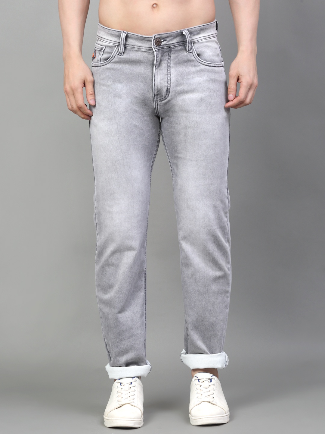 

LOUIS STITCH Men Relaxed Fit Heavy Fade Stretchable Jeans, Grey