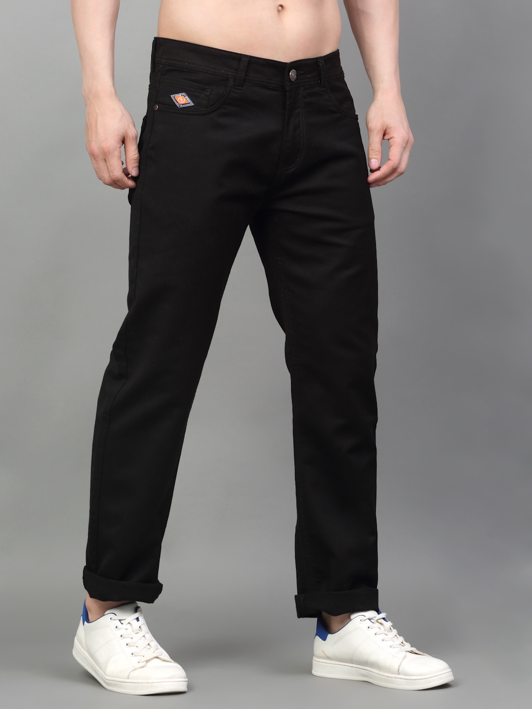 

LOUIS STITCH Men Relaxed Fit Light Fade Stretchable Jeans, Black