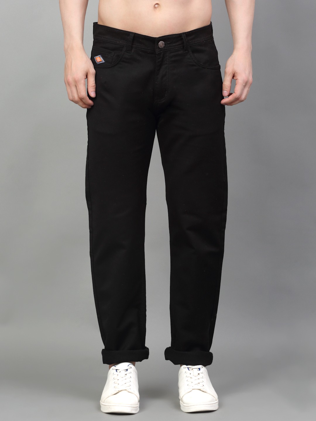 

LOUIS STITCH Men Relaxed Fit Stretchable Jeans, Black