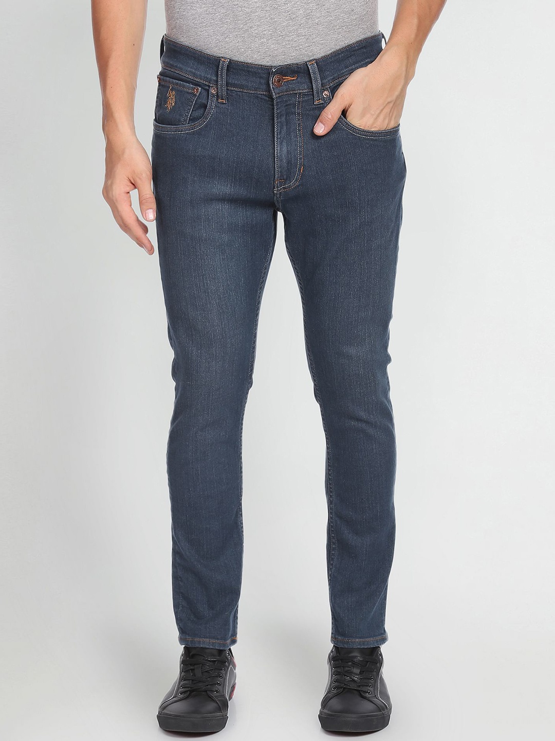 

U.S. Polo Assn. Denim Co. Men Tapered Fit Light Fade Stretchable Jeans, Blue