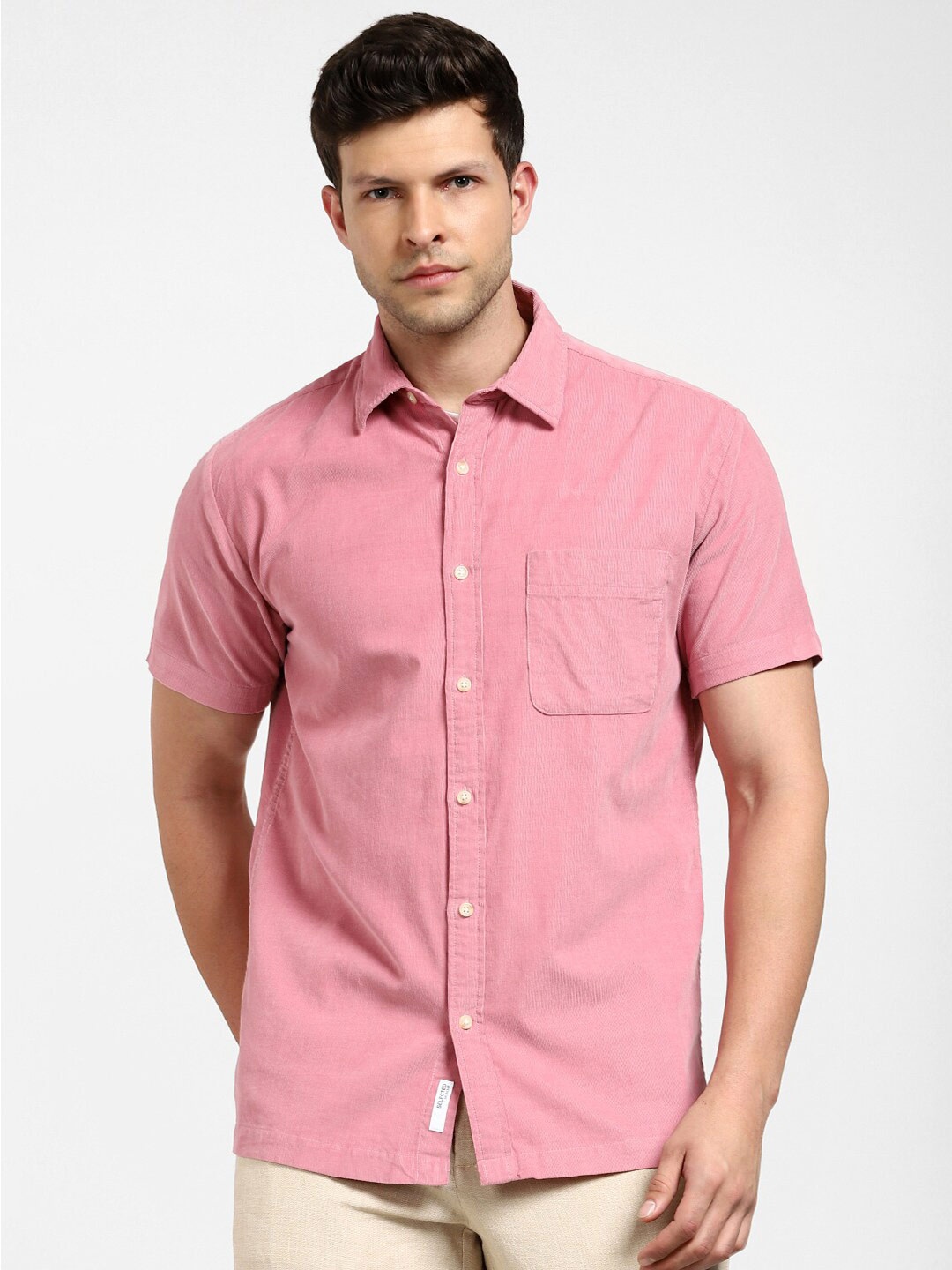 

SELECTED Regular Fit Cotton Casual Shirt, Pink