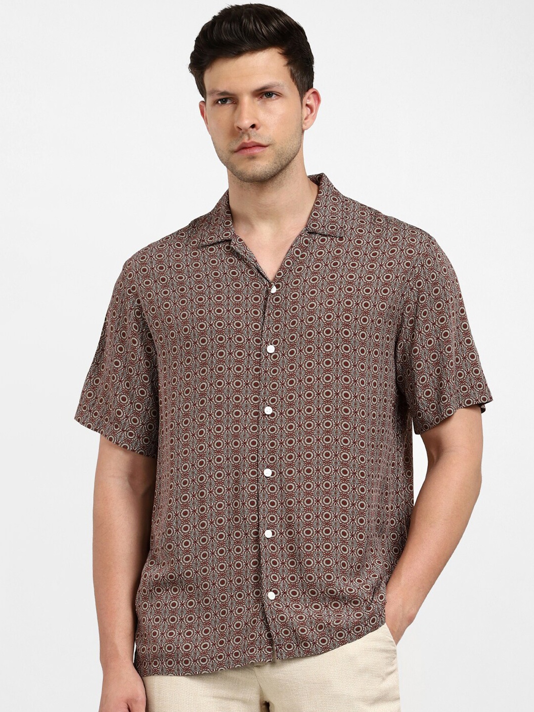 

SELECTED Opaque Checked Casual Shirt, Brown