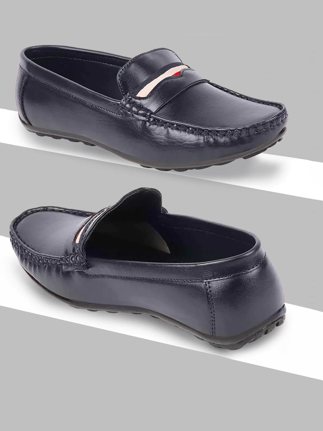 

FAUSTO Men Lightweight Penny Loafers, Navy blue