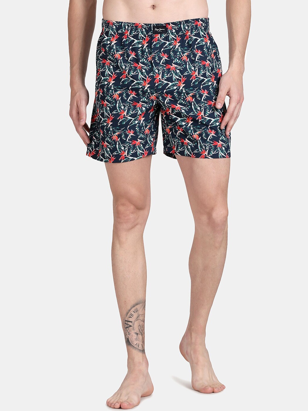 

Pepe Jeans Men Printed Pure Cotton Boxers, Blue