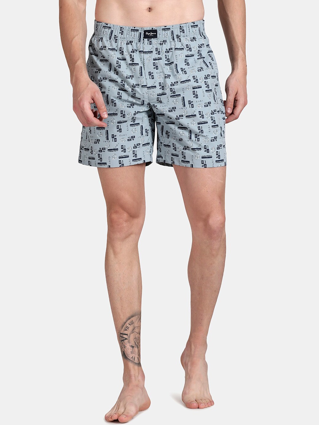 

Pepe Jeans Men Printed Pure Cotton Boxers, Blue