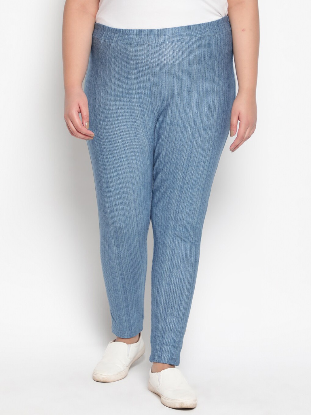 

Amydus Women Plus Size Ankle Length Fleece Leggings, Blue