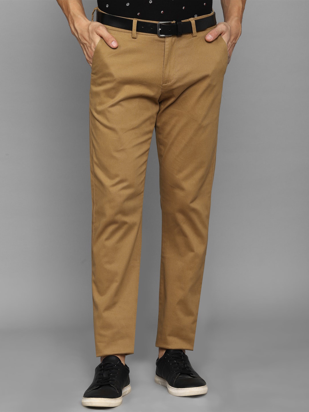 

Allen Solly Men Slim Fit Mid-Rise Chinos Trousers, Brown