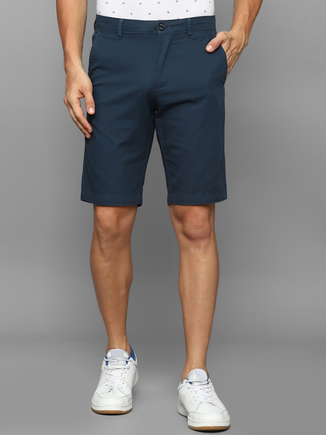 

Allen Solly Men Slim Fit Shorts, Blue