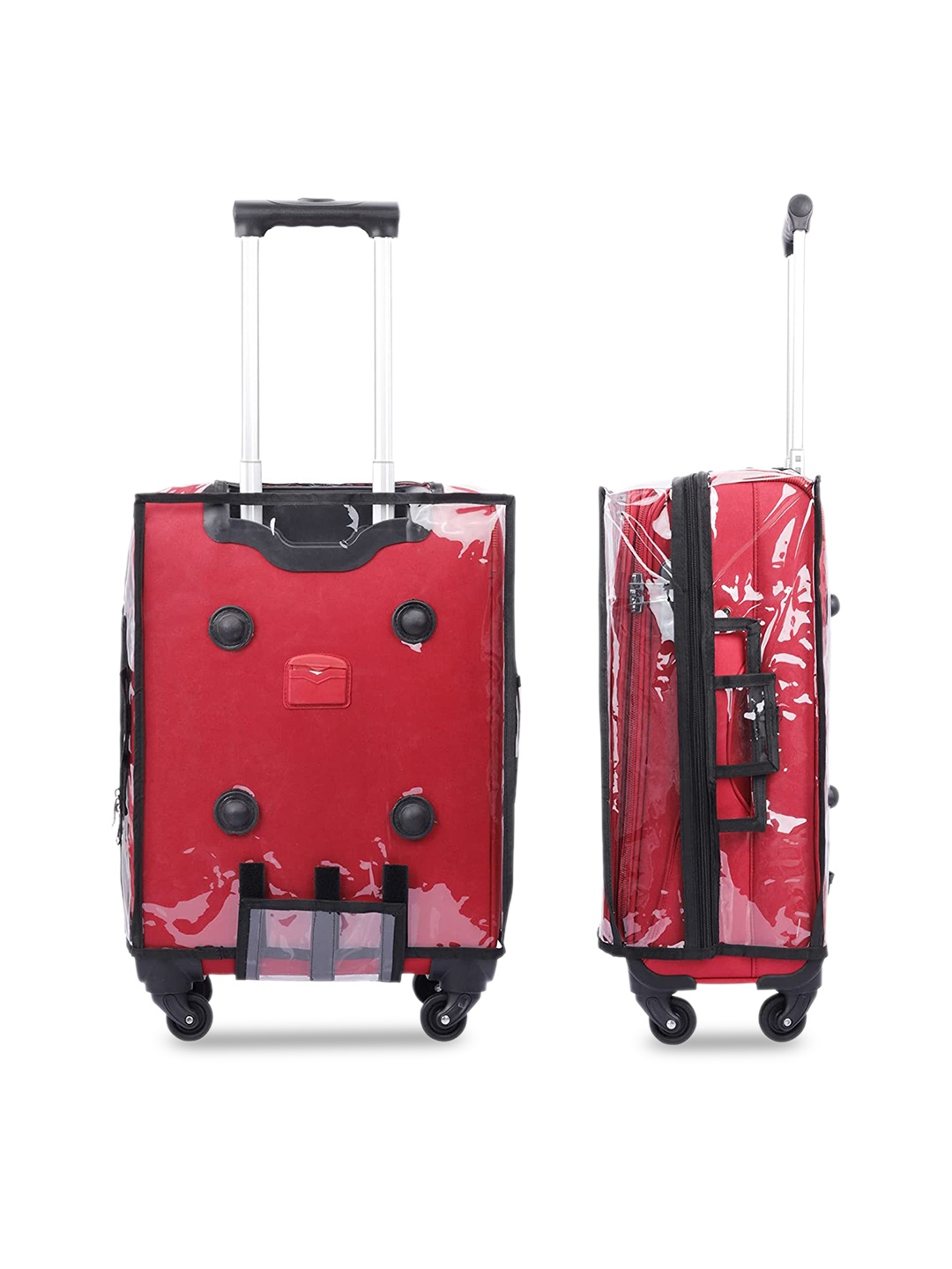 

THE CLOWNFISH Waterproof Dust Proof Suitcase Trolley Bag Protective Cover, Transparent