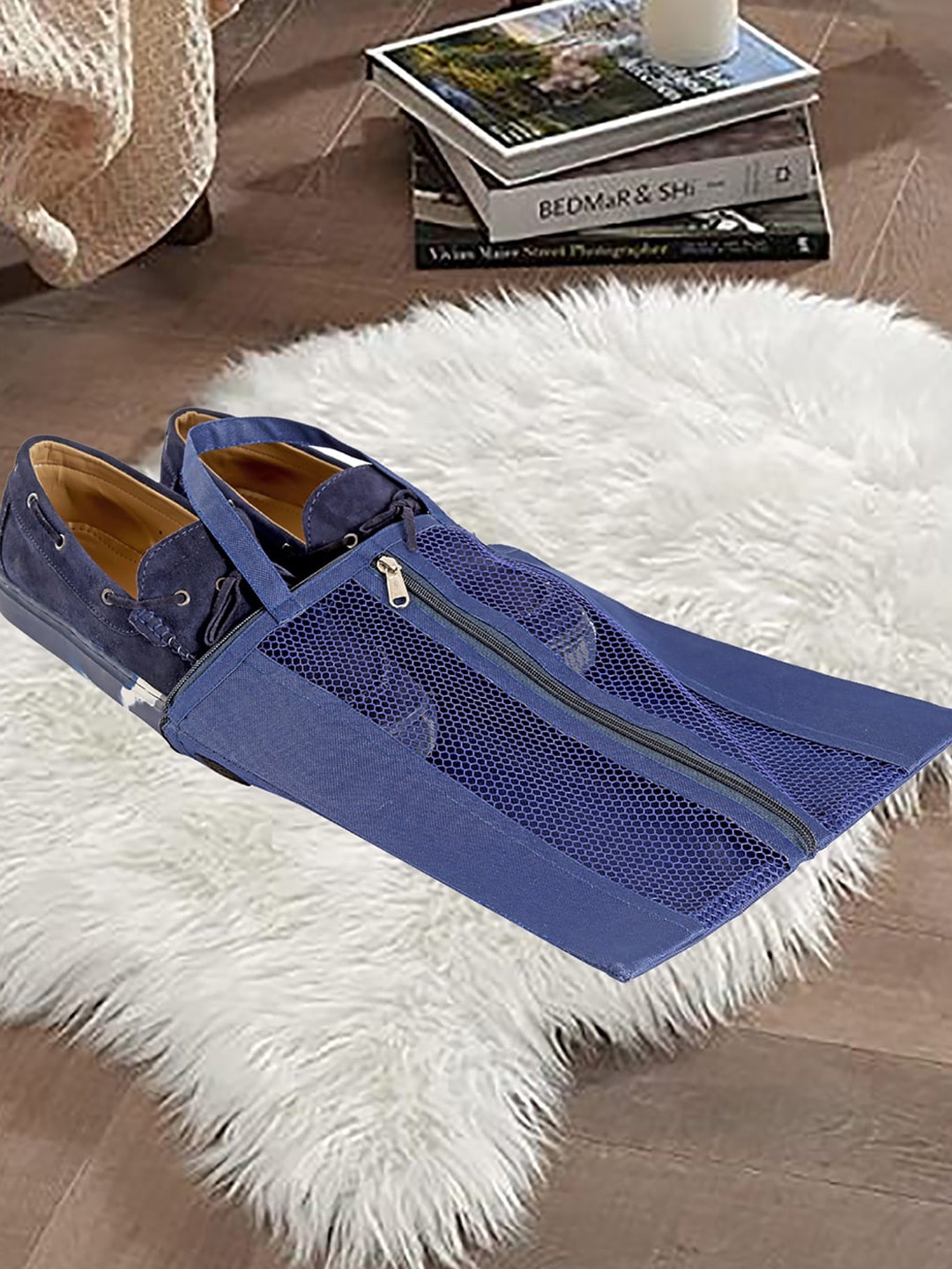 

My Gift Booth Travel Shoe Oraganizer, Navy blue