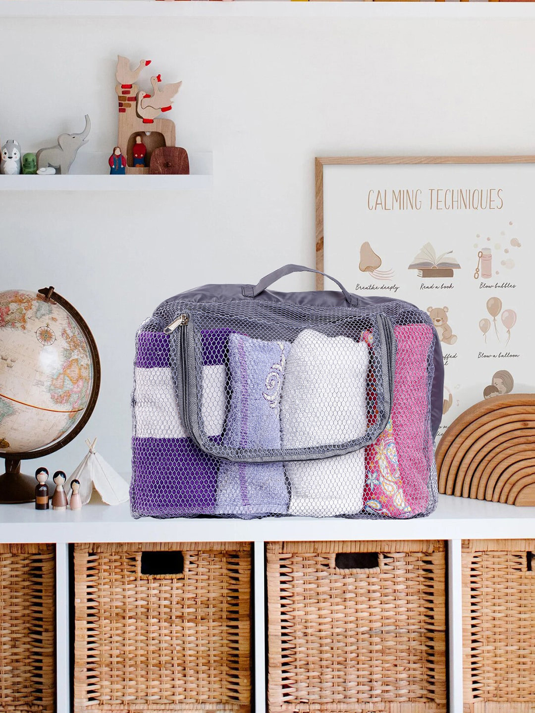 

My Gift Booth Grey 2 Pockets Waterproof Travel Organiser