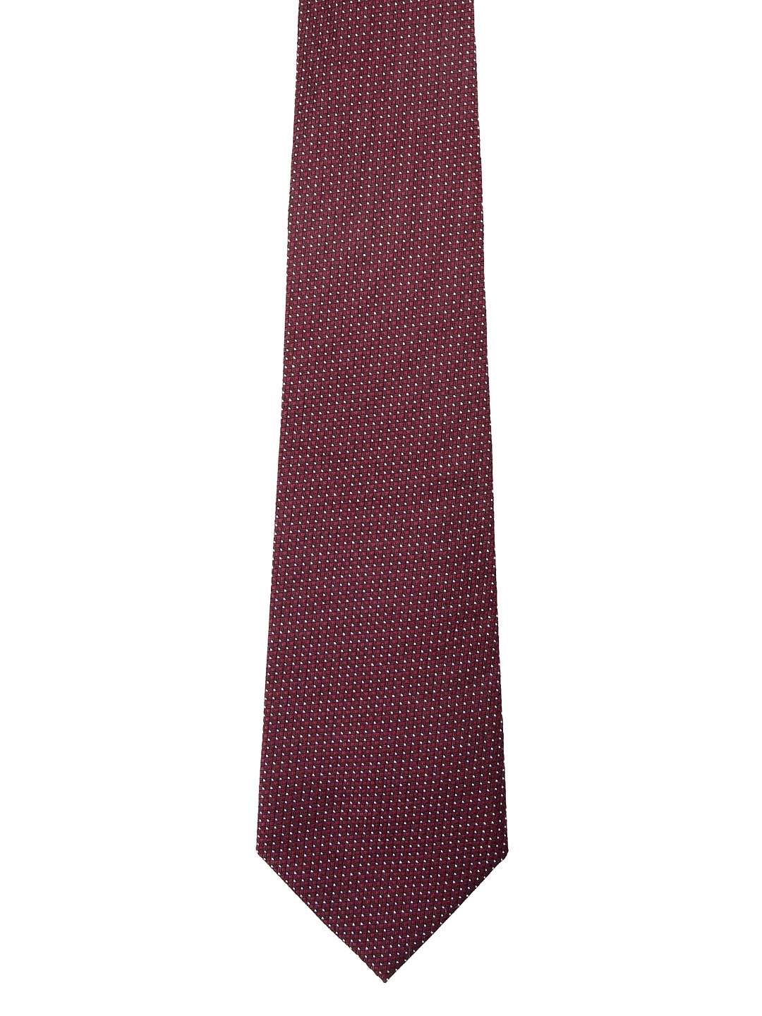 

Blacksmith Men Maroon Woven Design Tie