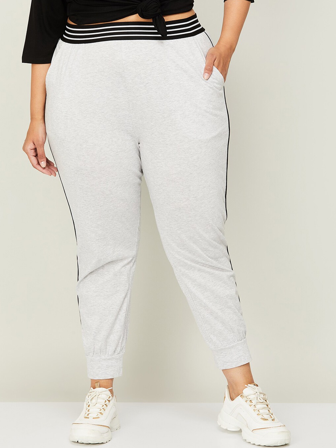 

Nexus by Lifestyle Plus Size Pure Cotton Joggers, Grey