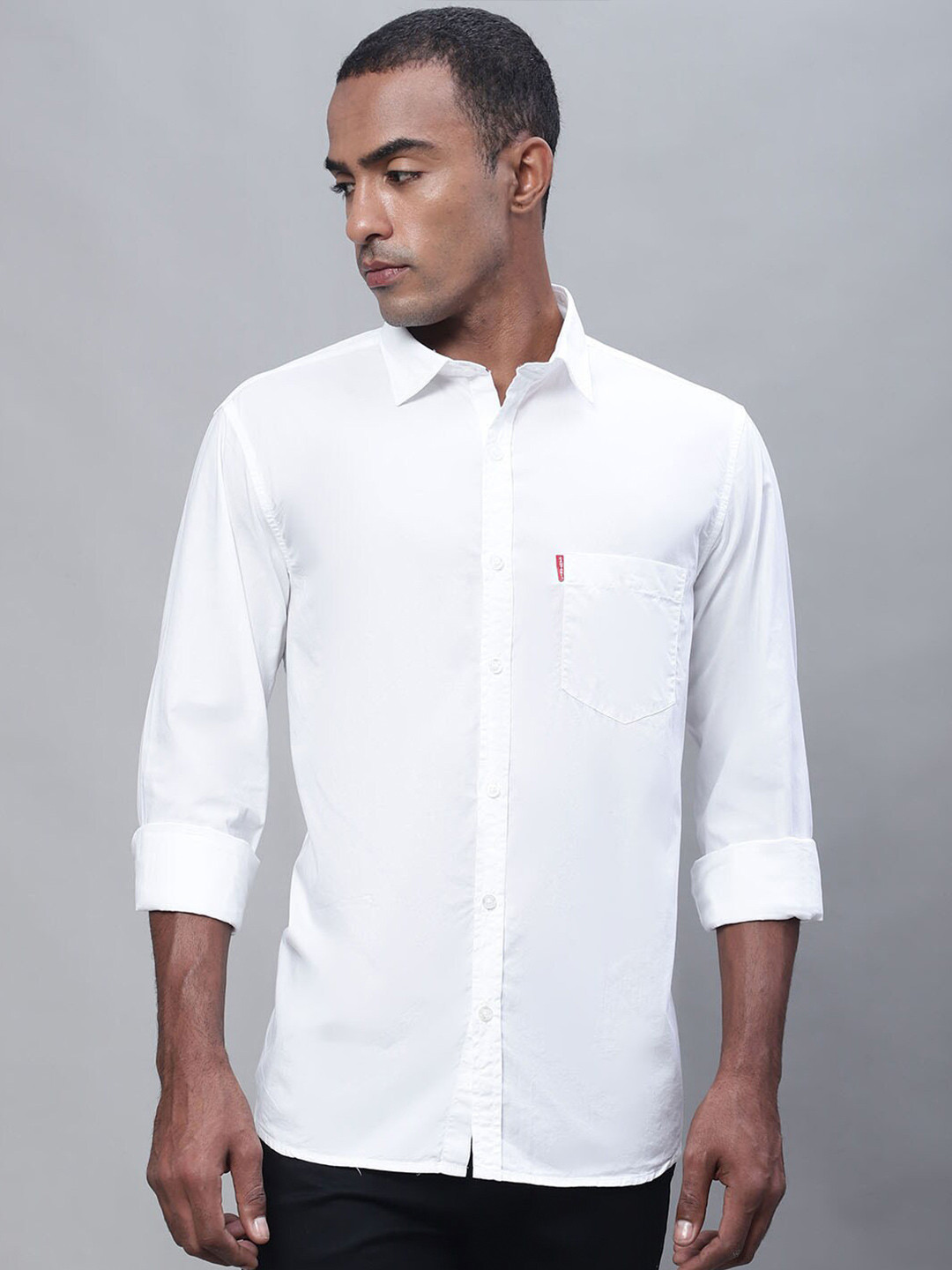 

Cantabil Opaque Casual Shirt, White