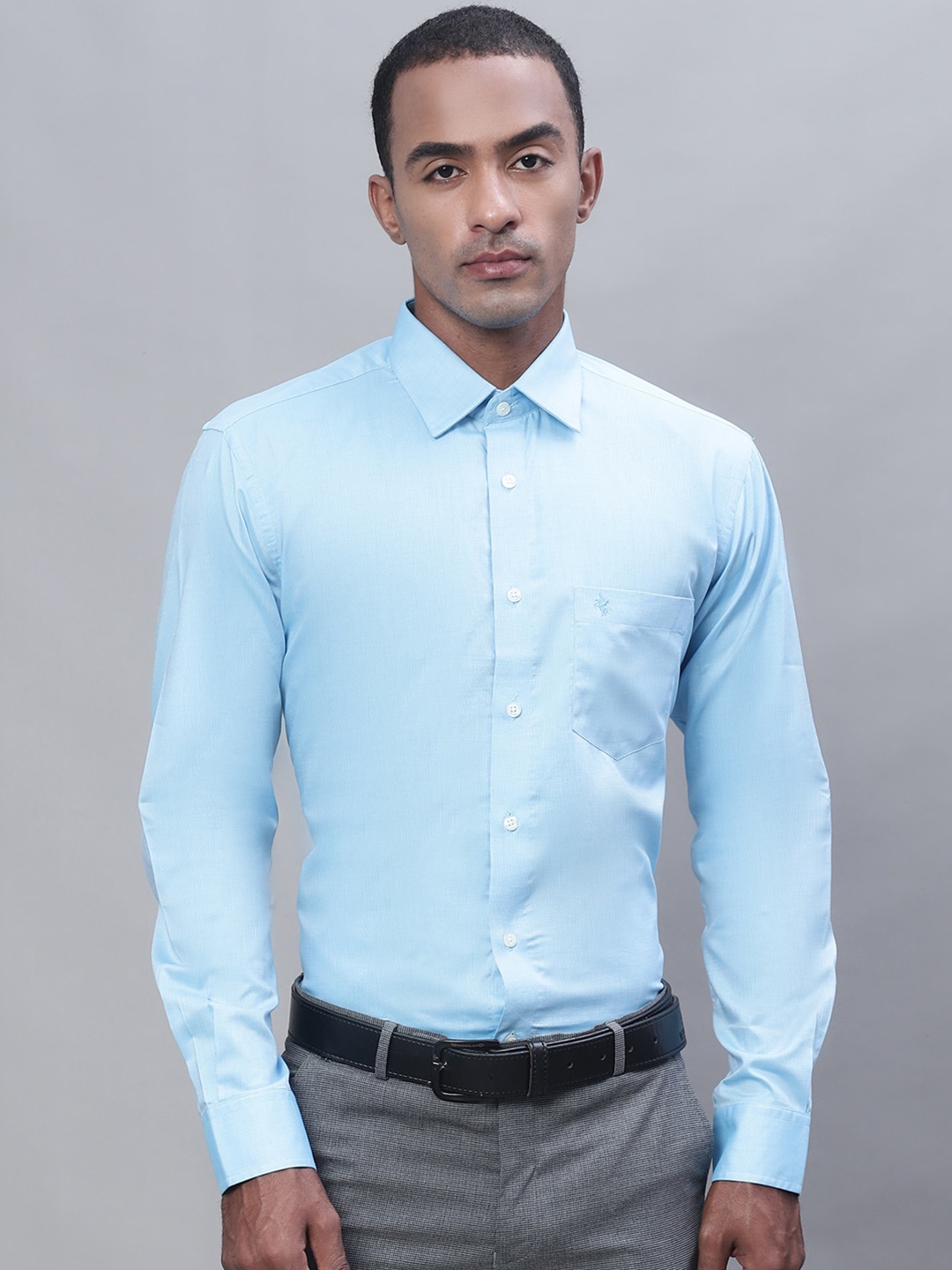 

Cantabil Regular Fit Cotton Formal Shirt, Blue