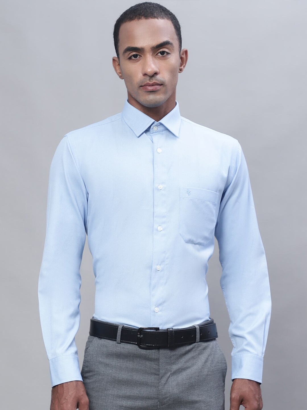 

Cantabil Men Cotton Opaque Formal Shirt, Blue