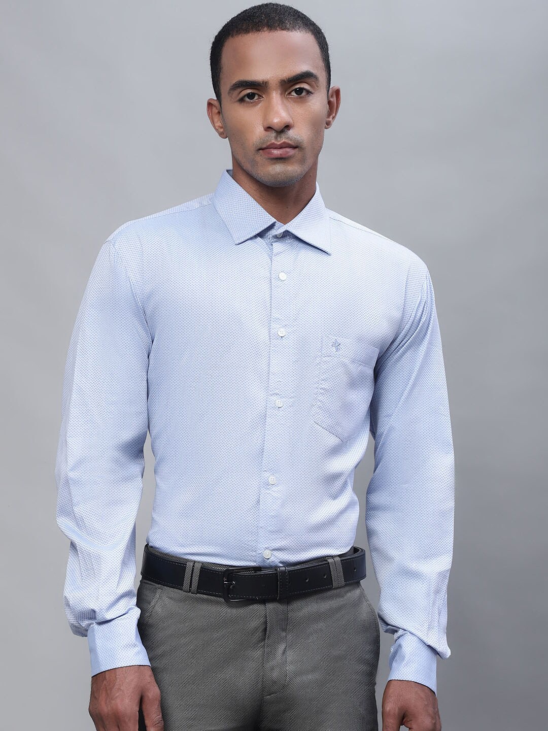 

Cantabil Regular Fit Cotton Formal Shirt, Blue