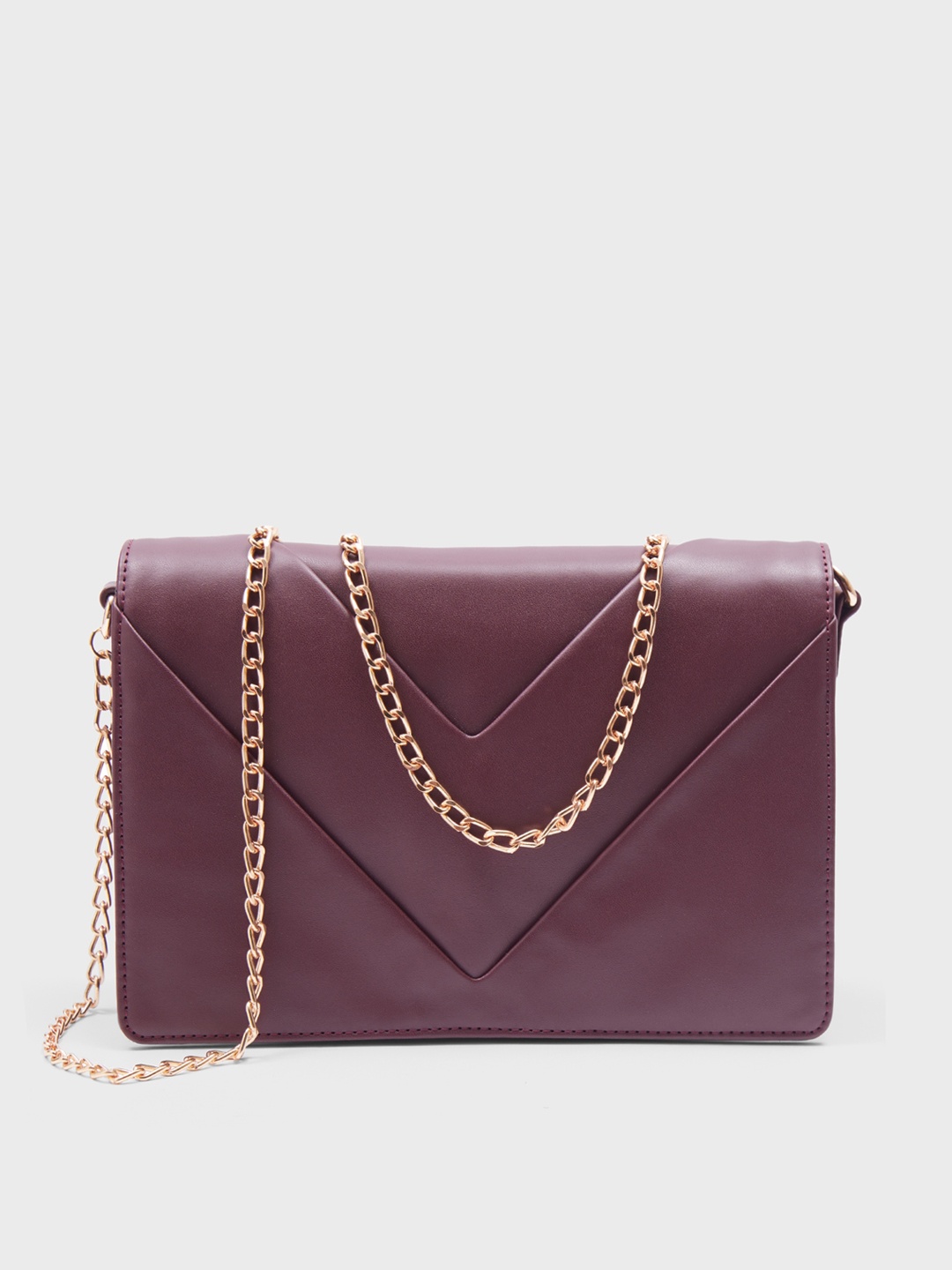

20Dresses Textured PU Structured Sling Bag, Purple