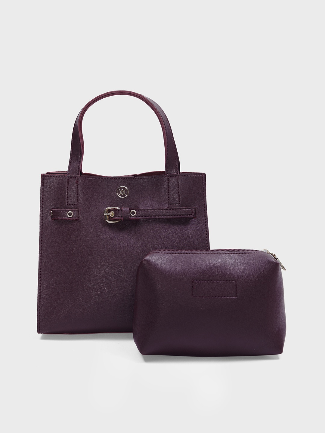 

20Dresses Oversized Bucket Shoulder Bag With Buckle Detail, Maroon