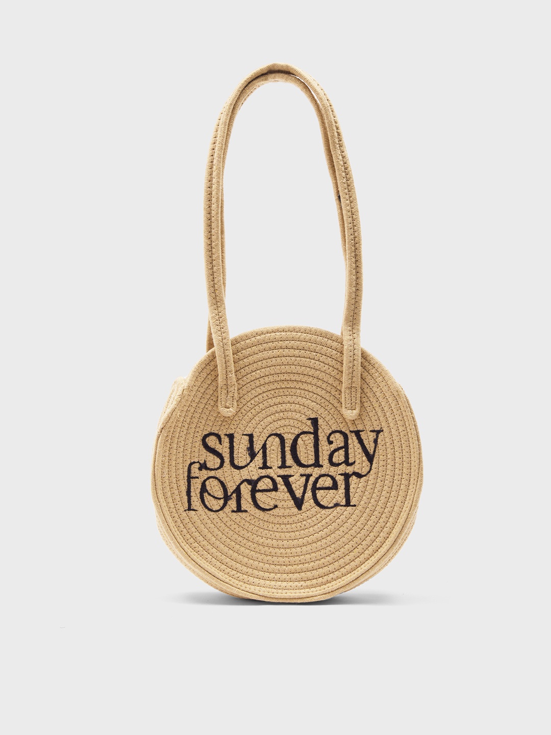 

20Dresses Textured Structured Sling Bag, Beige