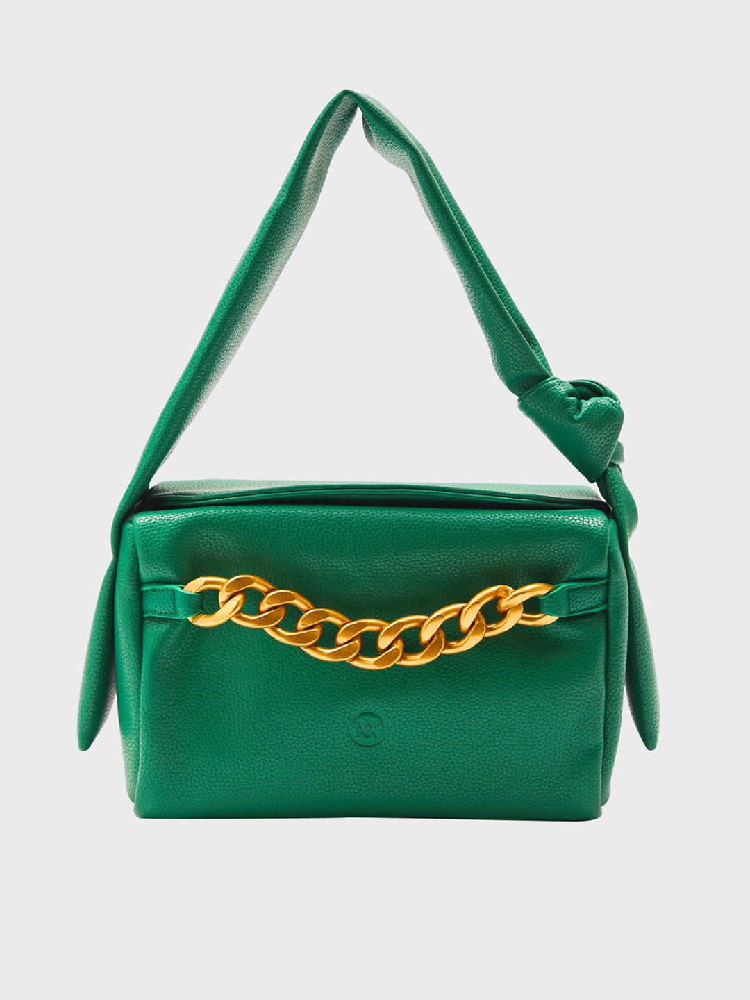 

20Dresses Synthetic Leather Structured Shoulder Bag, Green