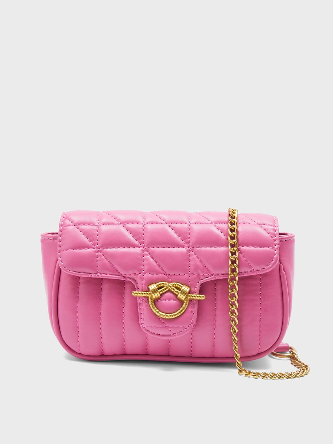 

20Dresses Sling Bag With Quilted, Pink