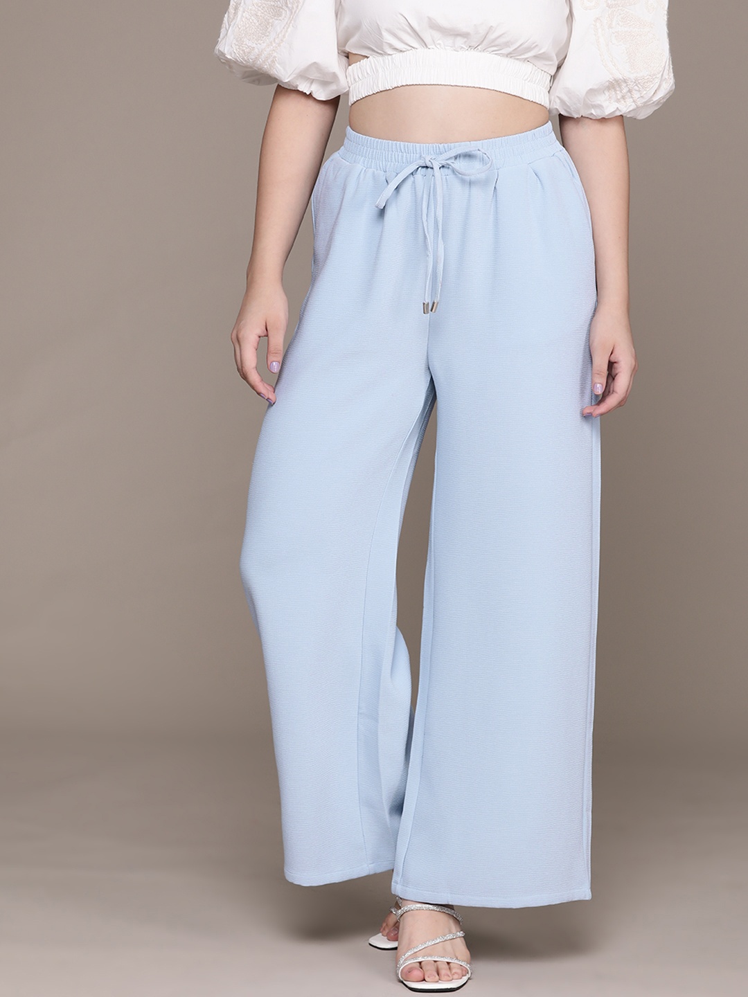 

Label Ritu Kumar Relaxed Loose Fit Trousers, Blue