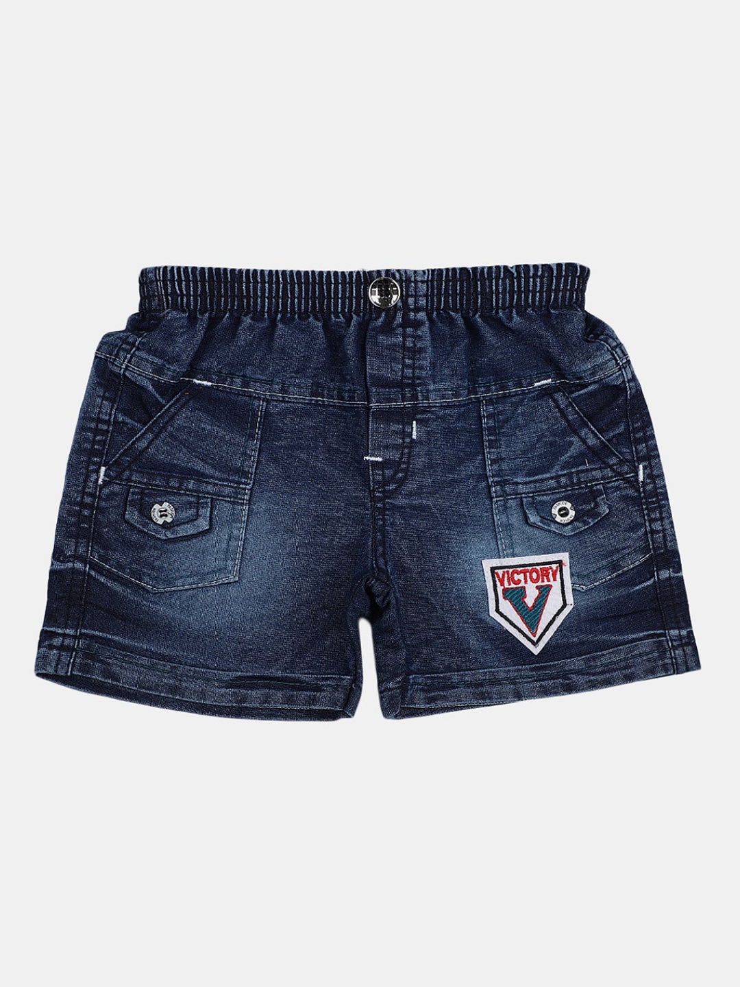 

V-Mart Boys Washed Denim Shorts Technology, Blue