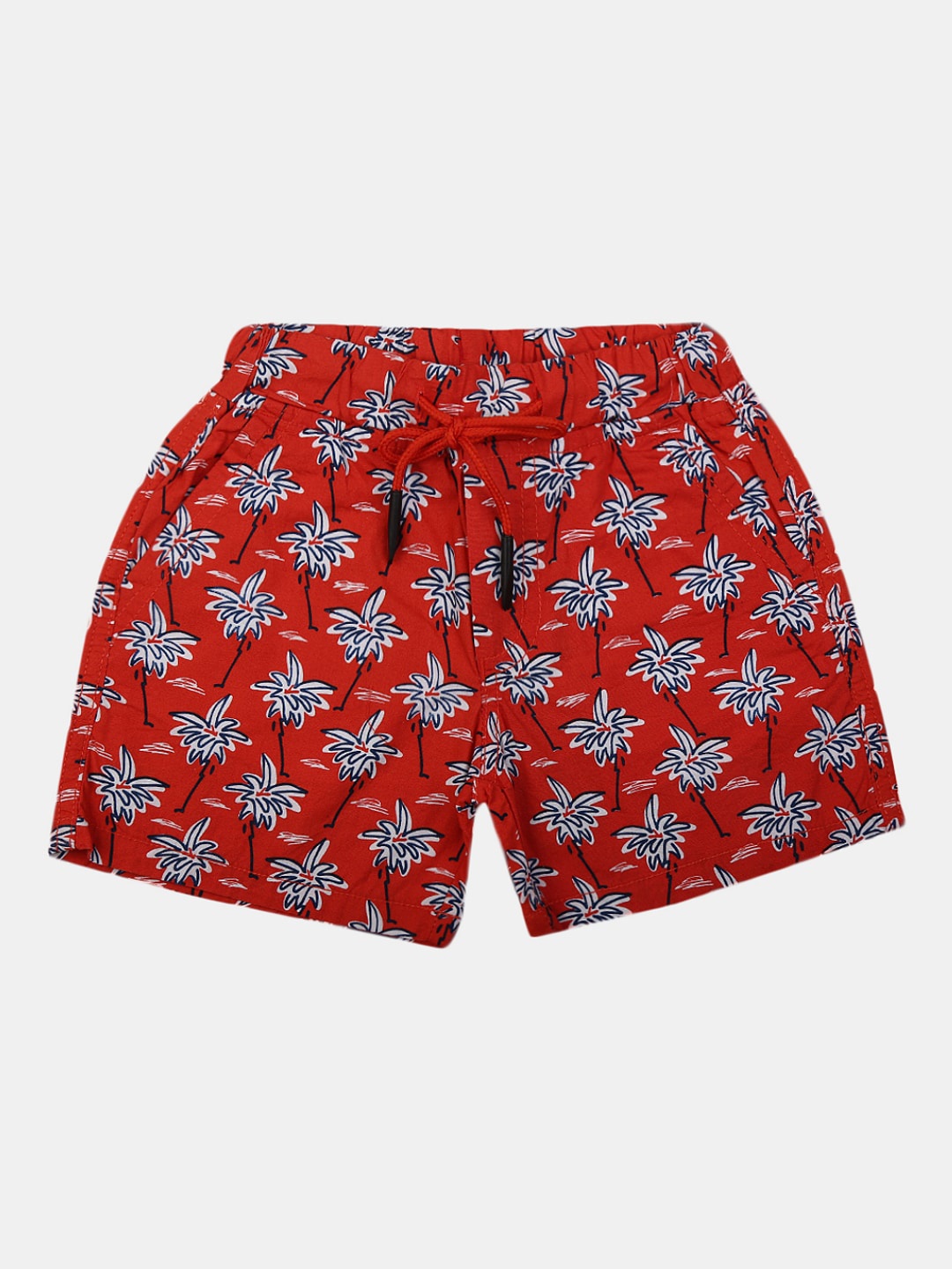 

V-Mart Boys Mid-Rise Printed Shorts, Red