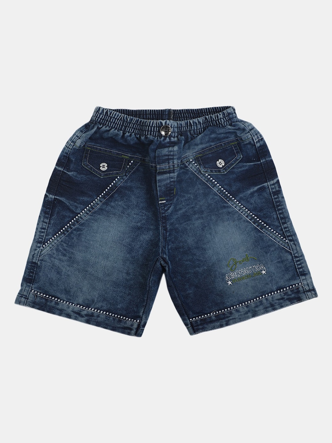 

V-Mart Boys Washed Denim Shorts, Blue