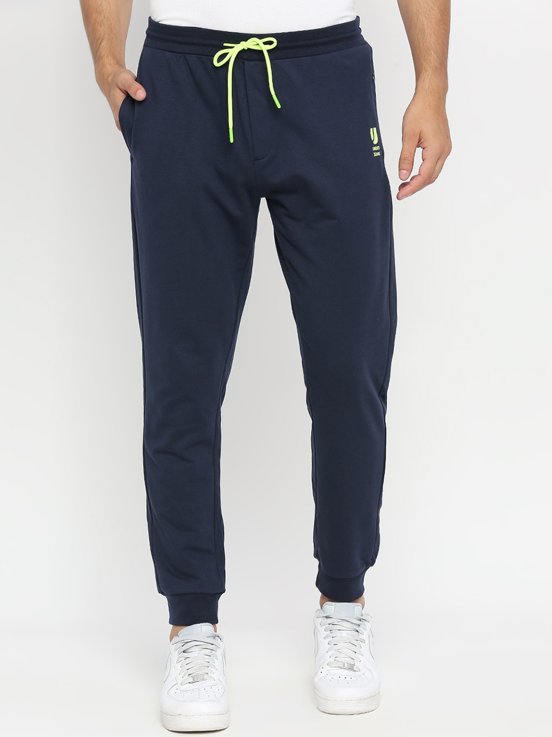 

Underjeans by Spykar Cotton Joggers Track Pants, Navy blue