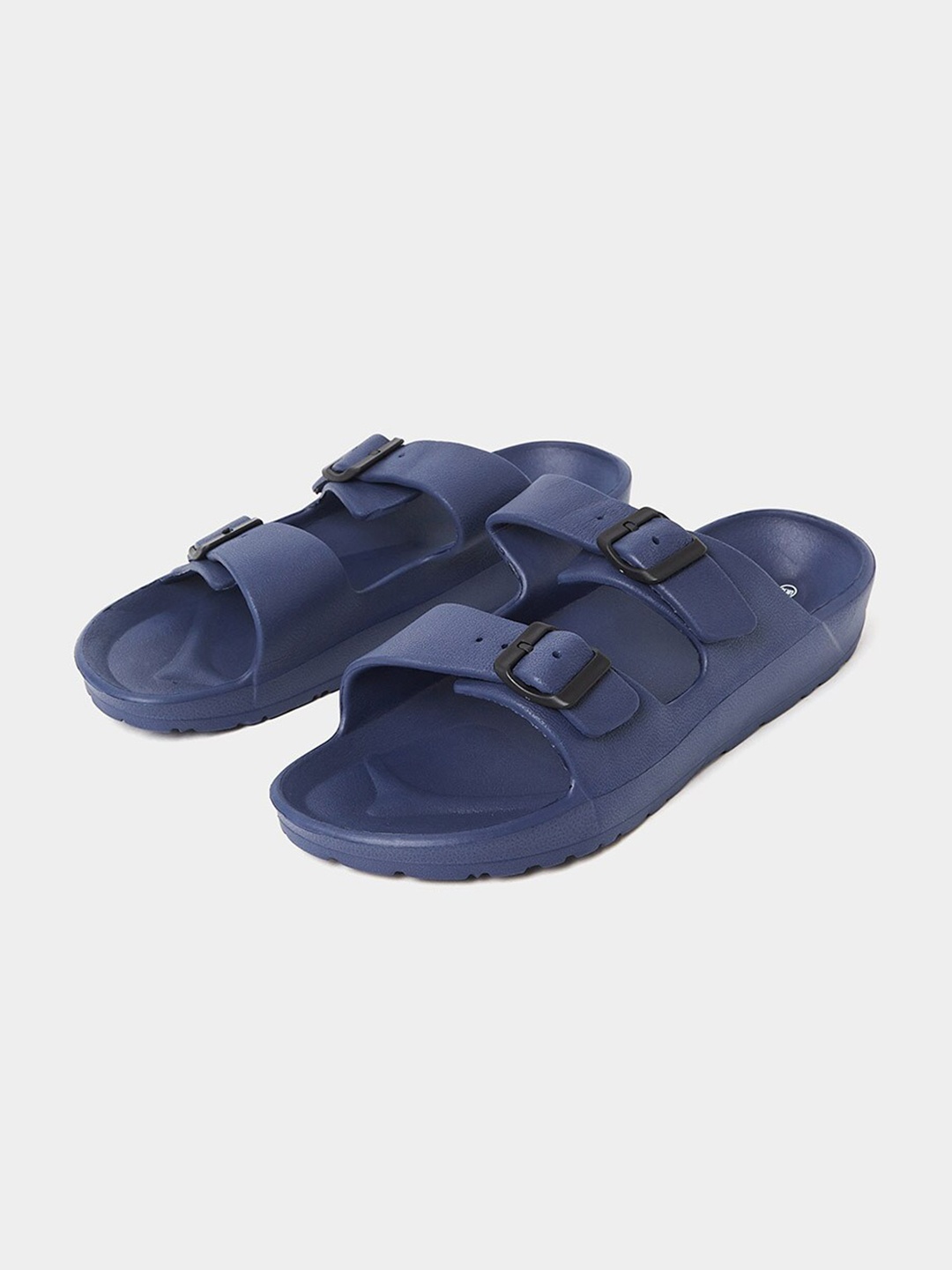 

Styli Men Double Strap Buckle Detail Sandals, Blue