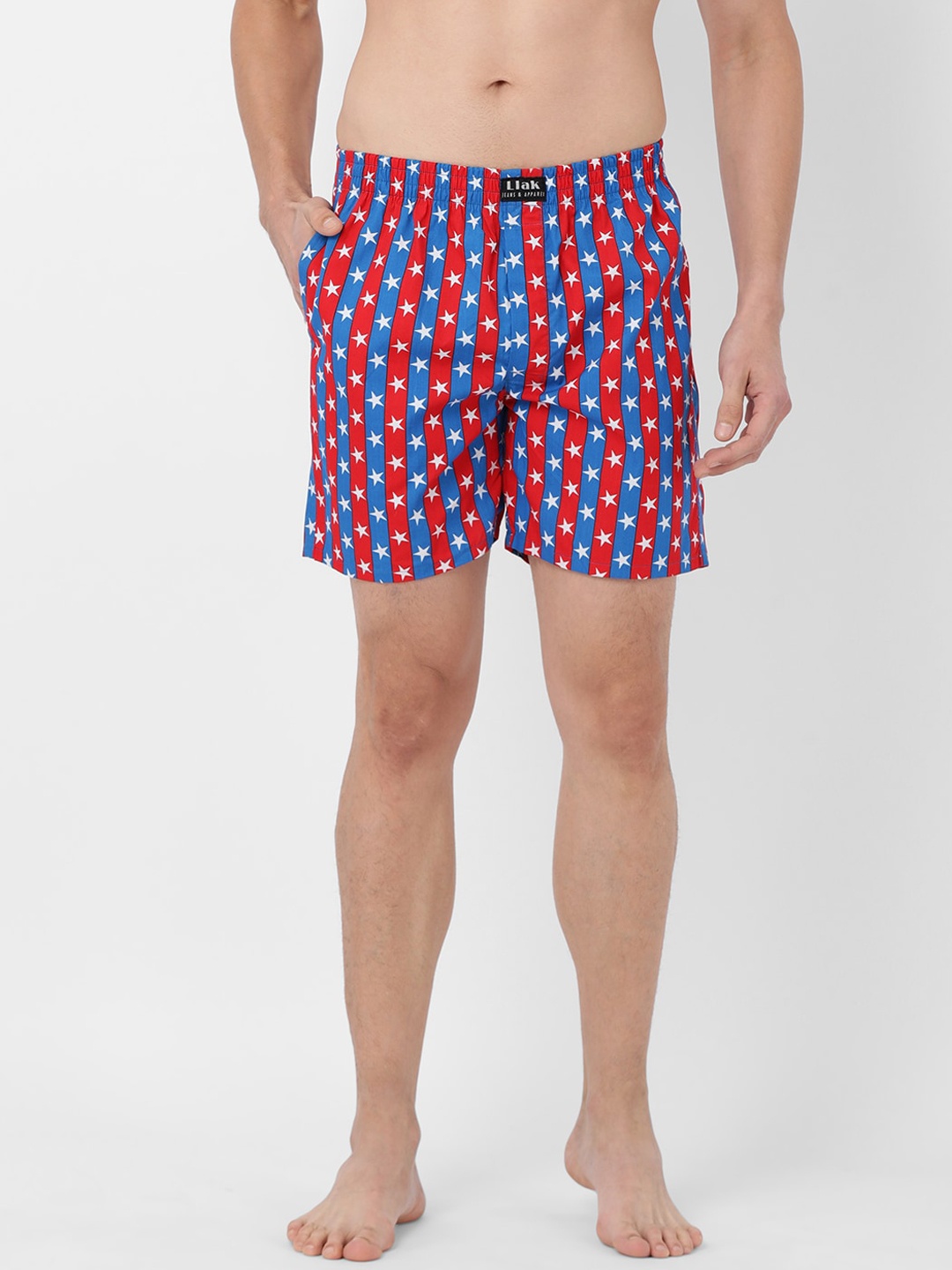 

Llak Jeans Geometric Printed Boxers, Blue