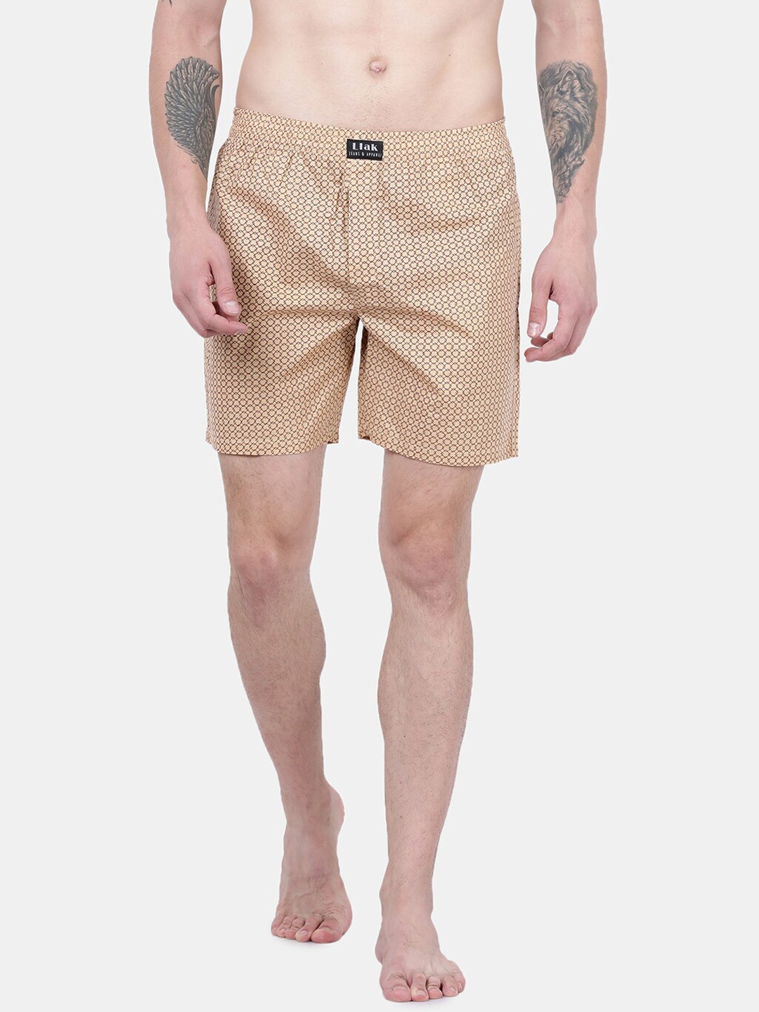 

Llak Jeans Geometric Printed Boxers LB-BOXER-30, Khaki
