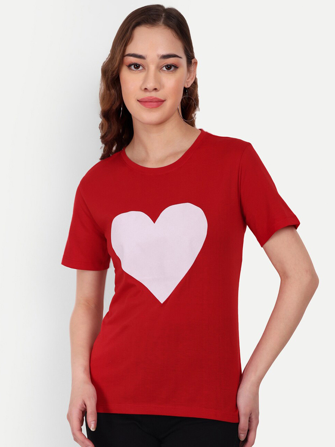 

Sttavoss Conversational Printed Cotton T-shirt, Red