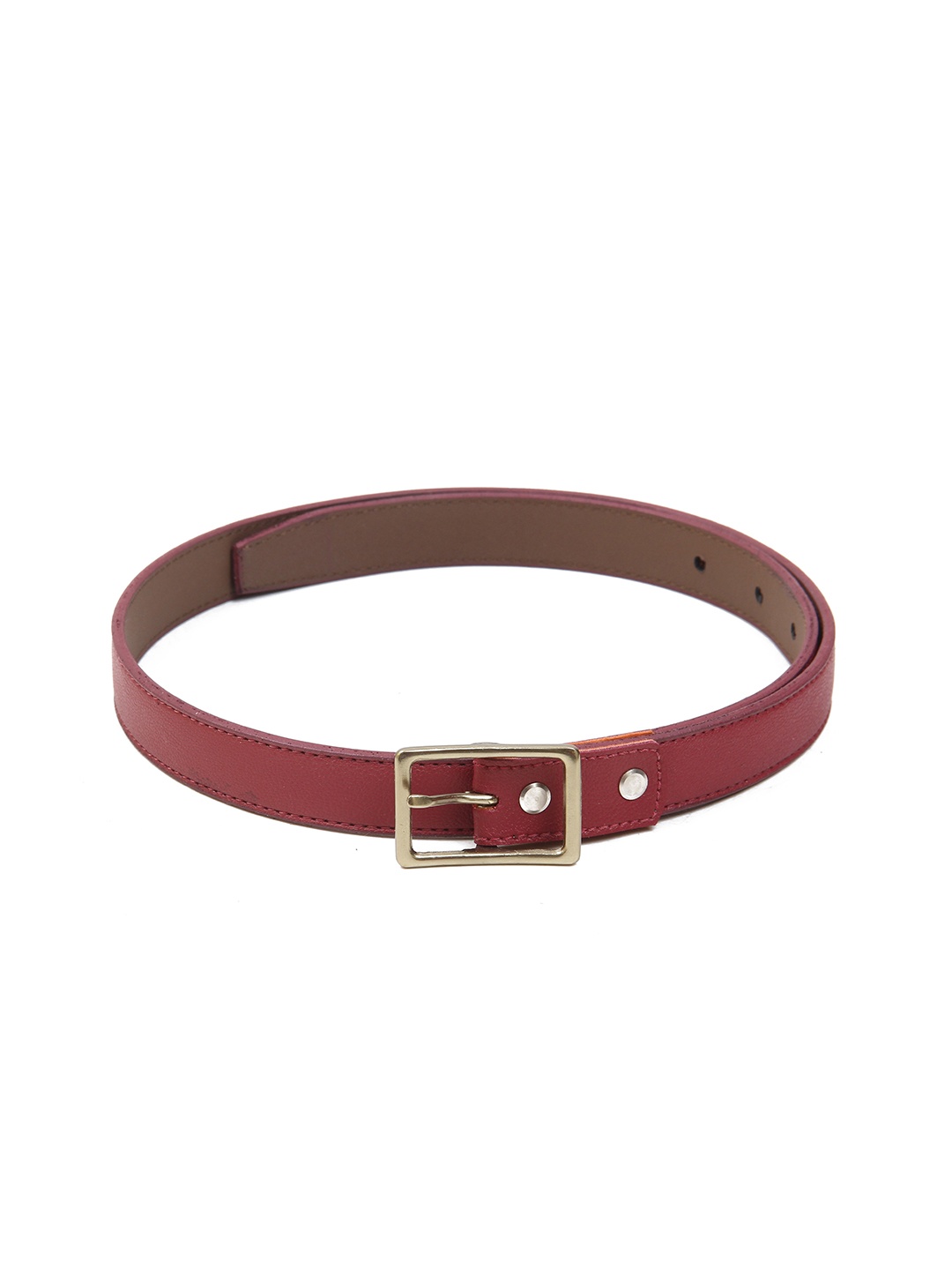 

Calvadoss Girls Textured Tang Slim Belt, Maroon