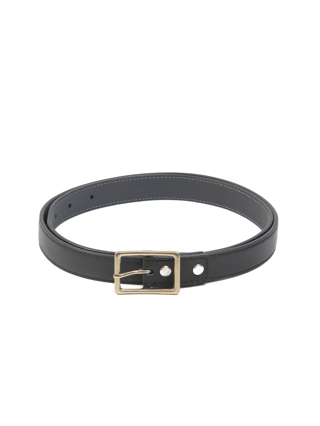 

Calvadoss Girls Textured Tang Slim Belt, Black
