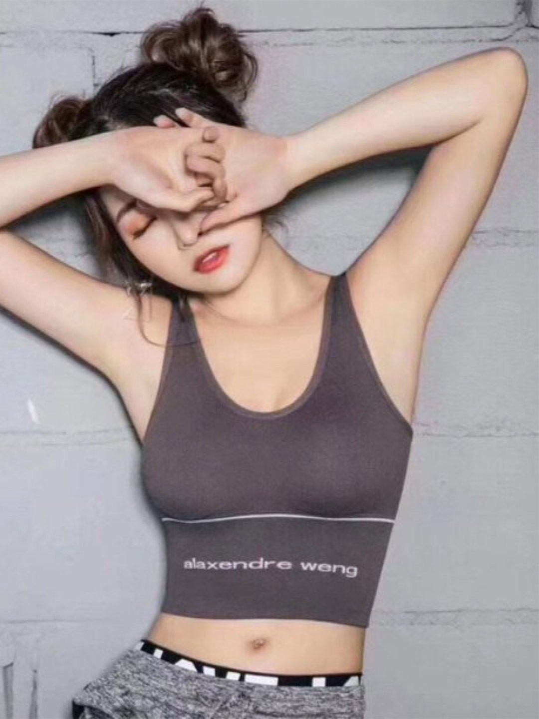 

CASSIEY Removable Padding Cotton All Day Comfort Sports Workout Bra, Charcoal