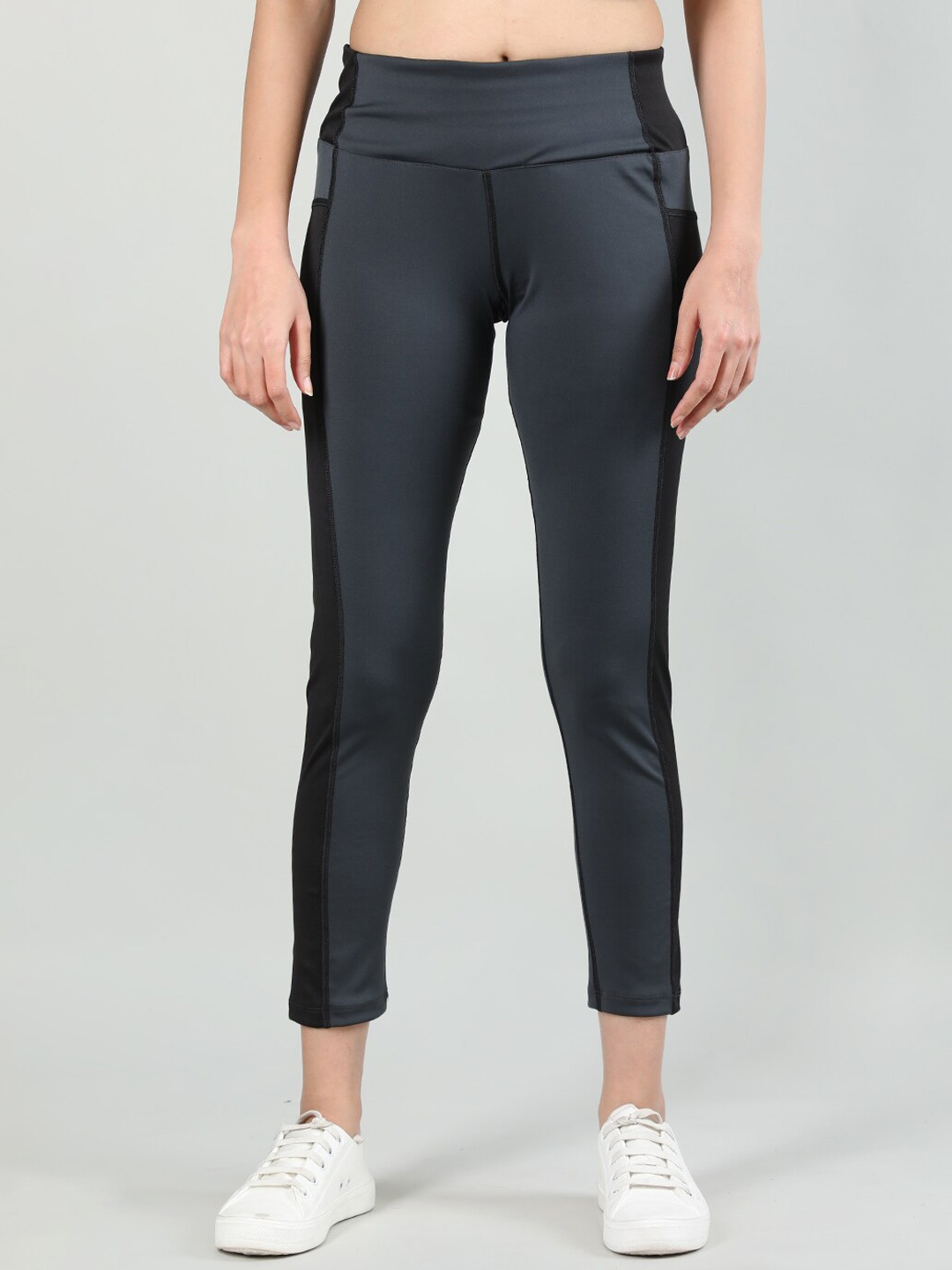 

CHKOKKO Women Skinny Fit Stretchable Gym Tights, Grey
