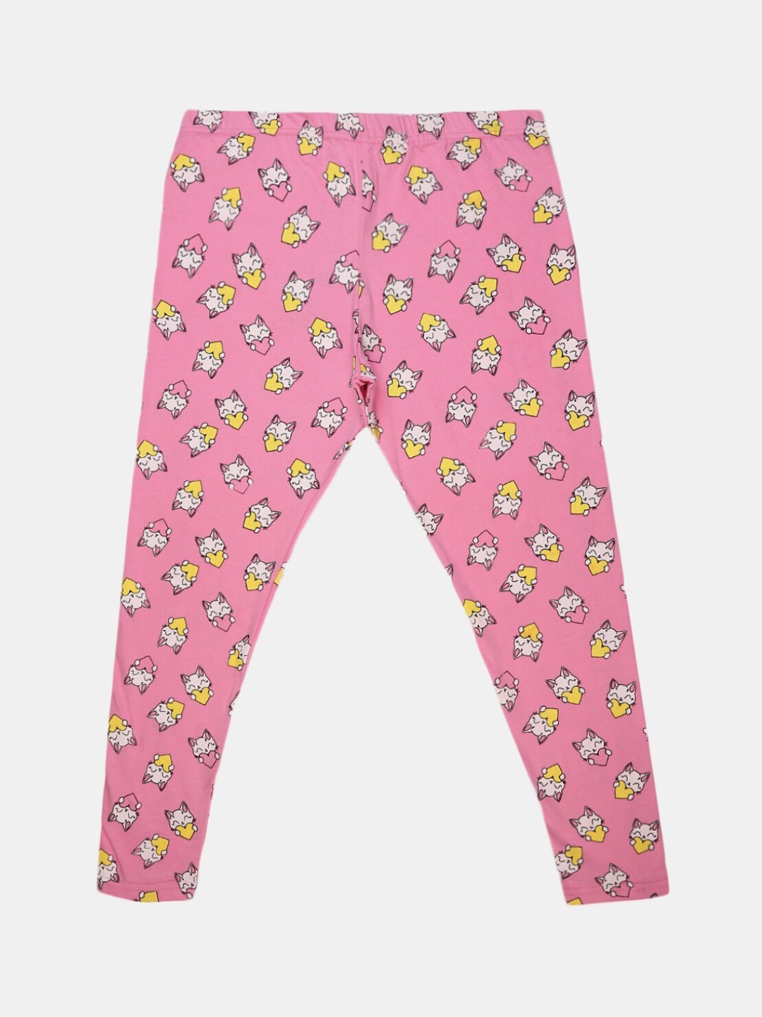 

V-Mart Girls Printed Ankle Length Leggings, Pink