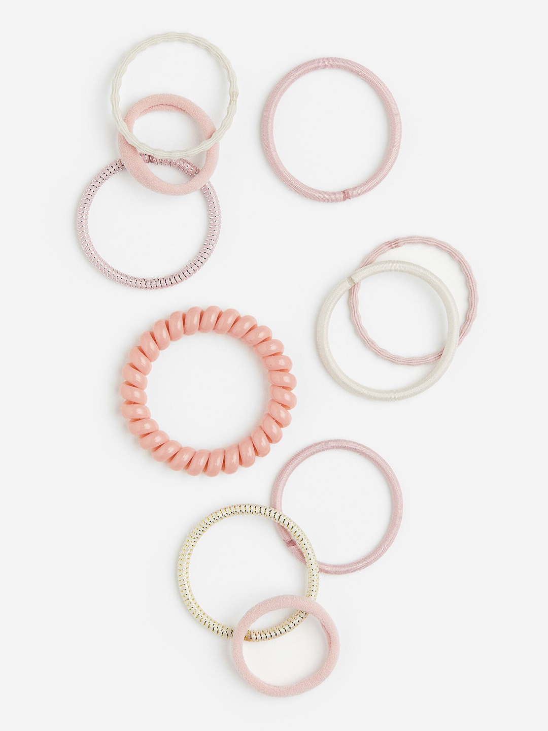 

H&M 10-Pack Hair Elastics, Pink