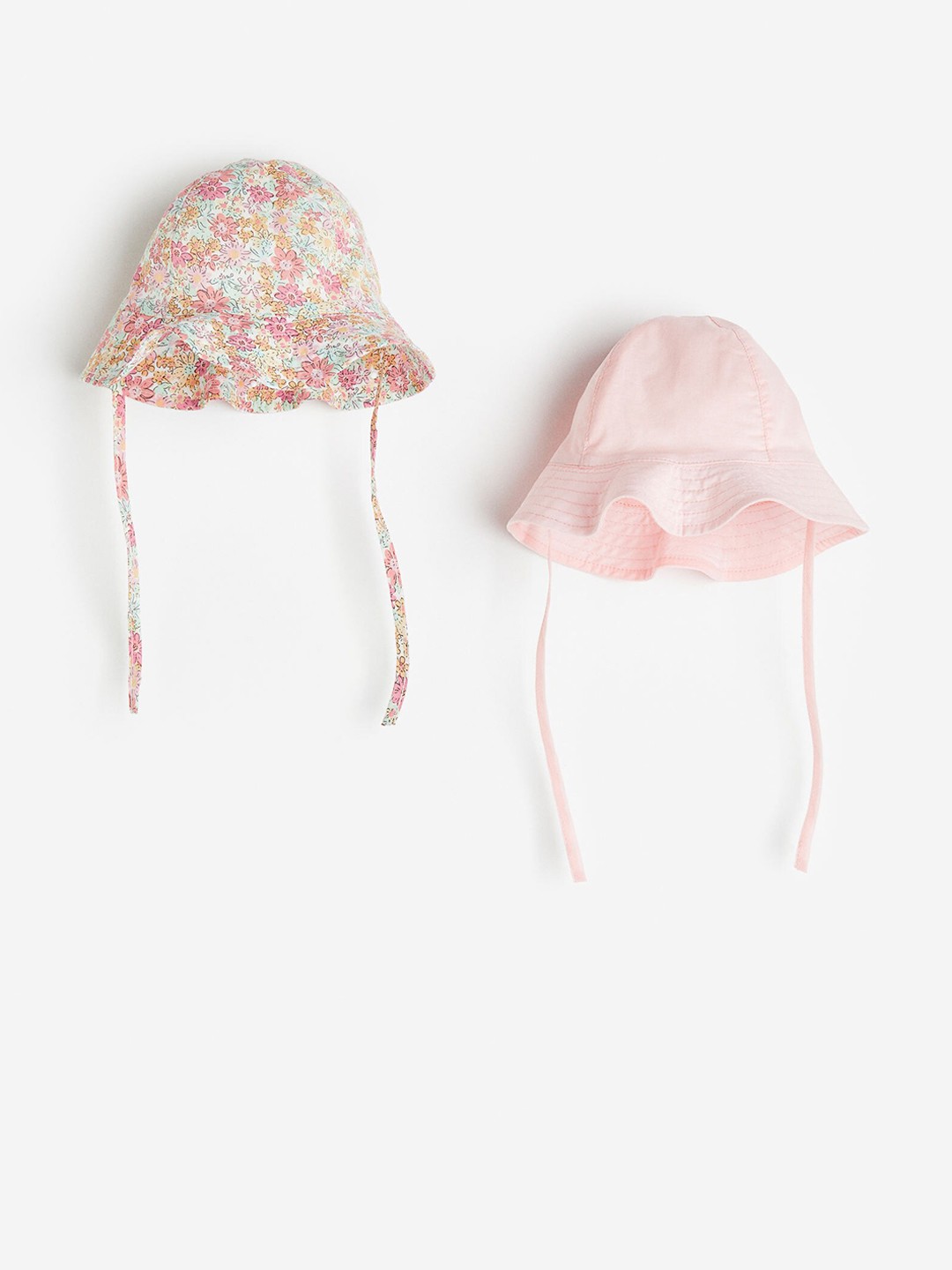 

H&M Boys 2-Pack Pure Cotton Sun Hats, Pink