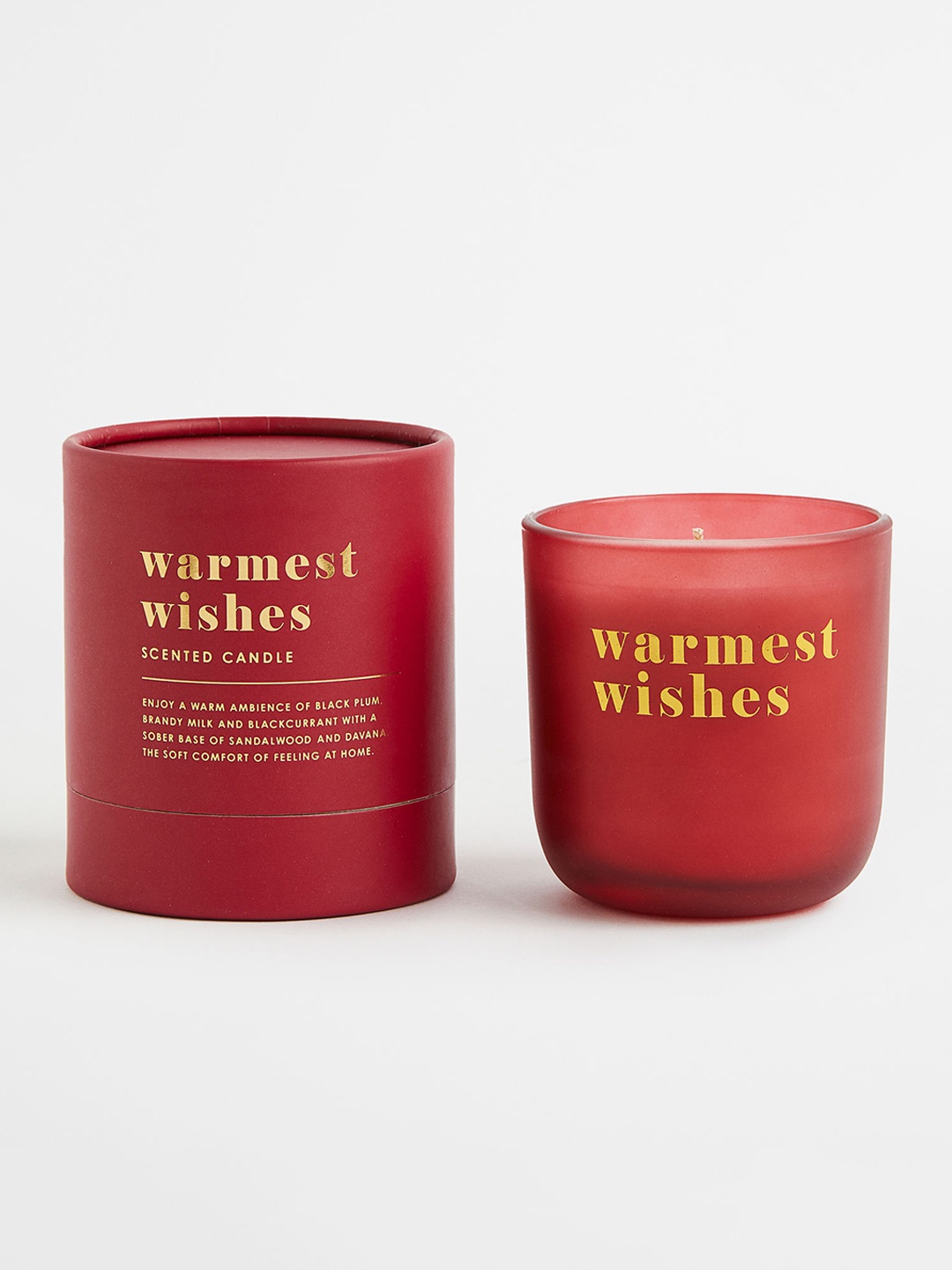 

H&M Red Scented Candle In Glass Holder