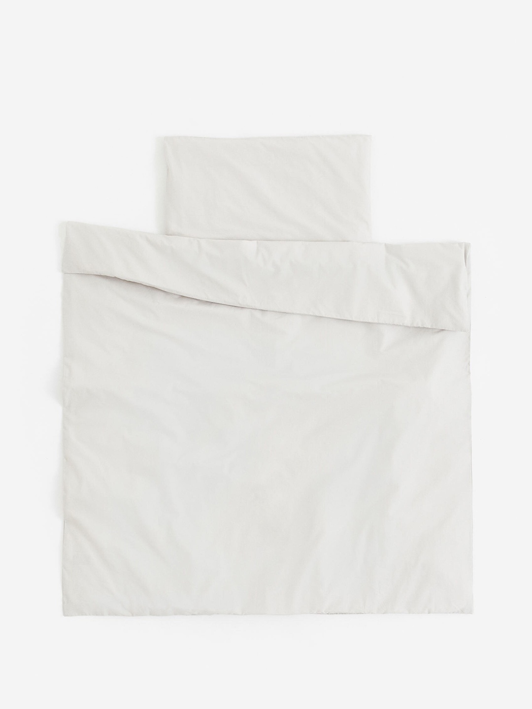 

H&M kids Grey Pure-Cotton Cot Duvet Cover Set