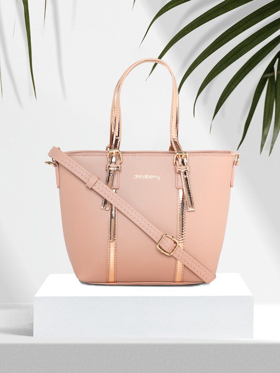 

DressBerry Pink Solid Shoulder Bag
