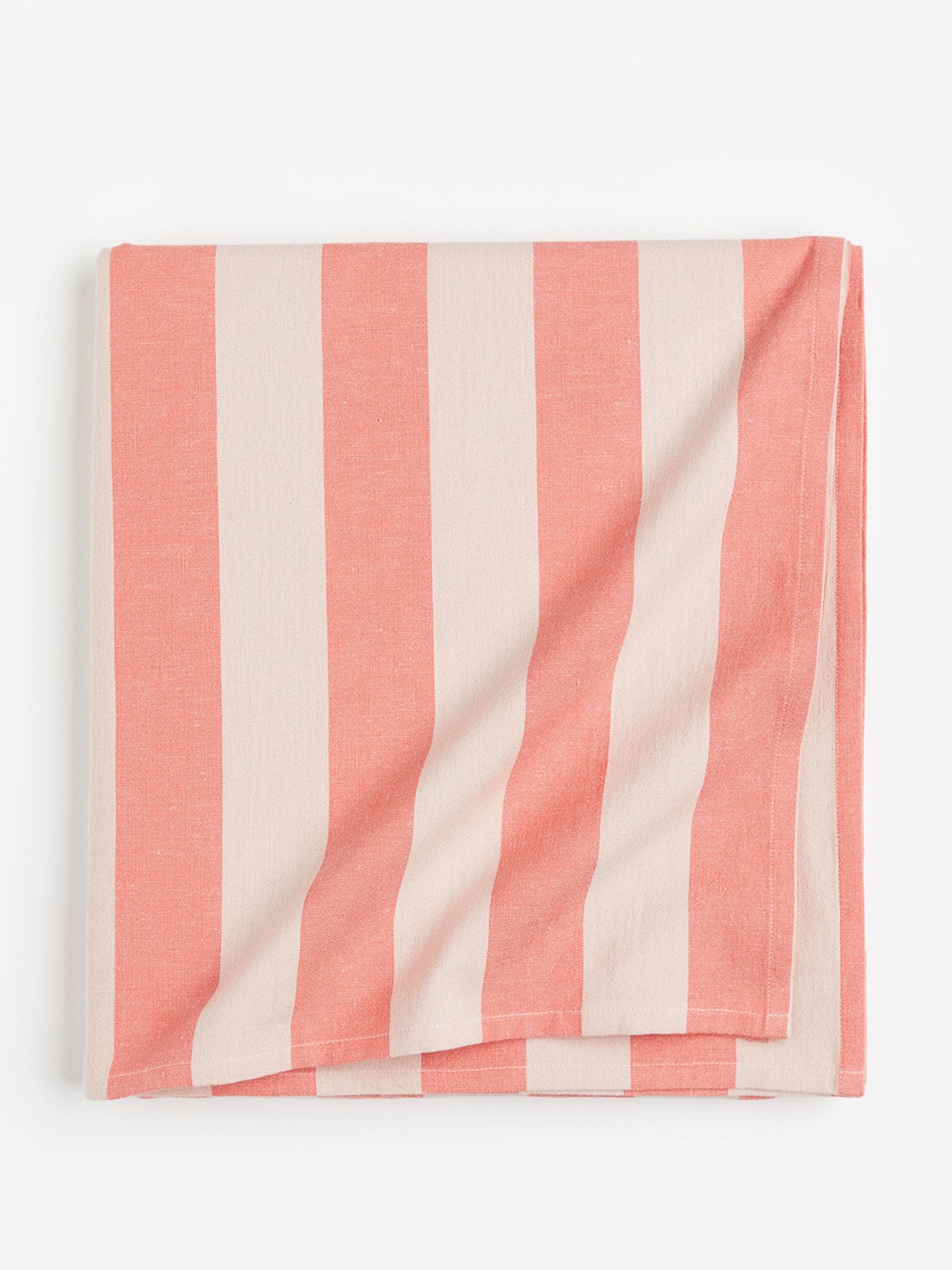 

H&M Pink & Red Striped Linen-Blend Tablecloth