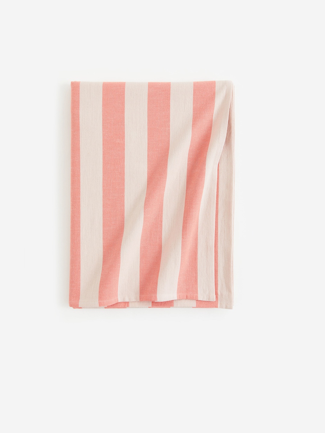 

H&M Pink & Red Striped Linen-Blend Tablecloth