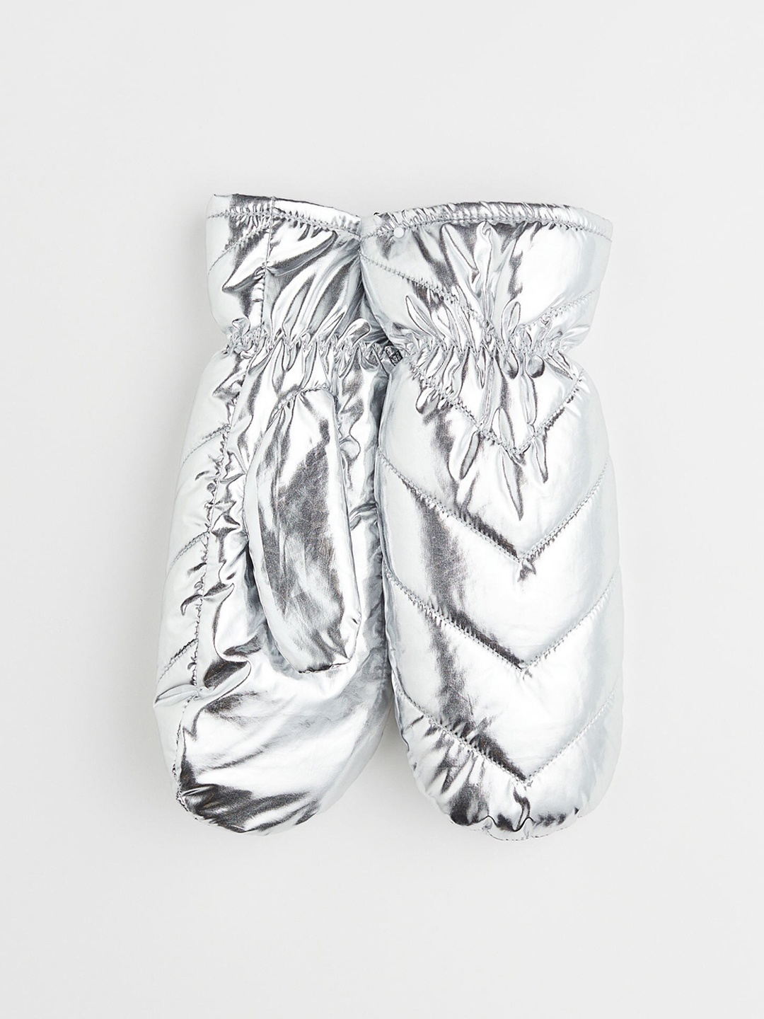 

H&M Women Padded Mittens, Silver