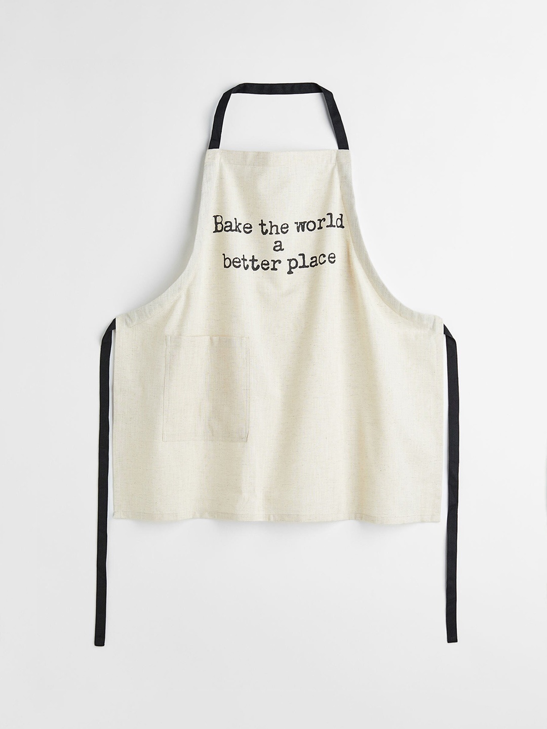 

H&M Beige Cotton Linen Printed Apron